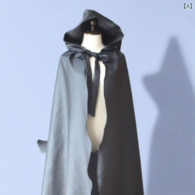 コスプレ ケープ 中長丈 フード付き メンズ レディース ユニセックス 演出服 ロー...