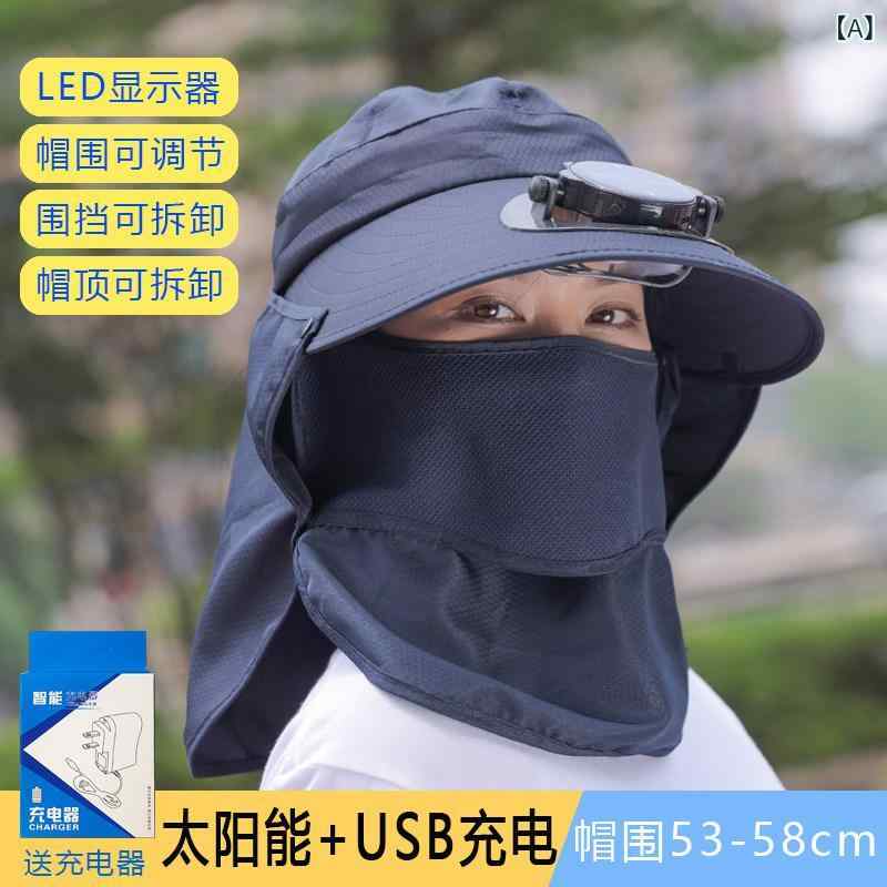 帽子 男女用 夏 屋外作業 太陽光発電 扇風機付き 日焼け防止 充電式 農作業 ガーデ...