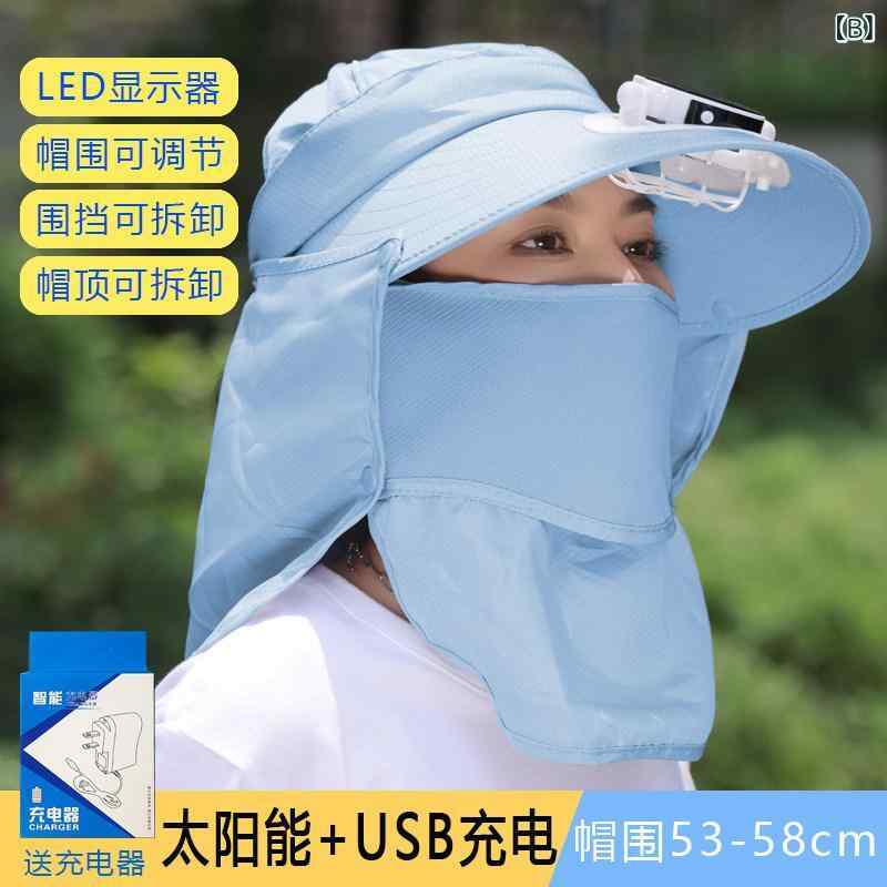 帽子 男女用 夏 屋外作業 太陽光発電 扇風機付き 日焼け防止 充電式 農作業 ガーデ...