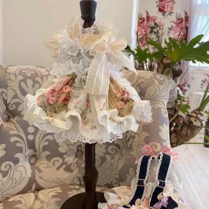 ペット用 ドレス プリンセス ロリータ 小型犬 猫対応 かわいい フリル 室内着 柔らかい 素材 通年使用