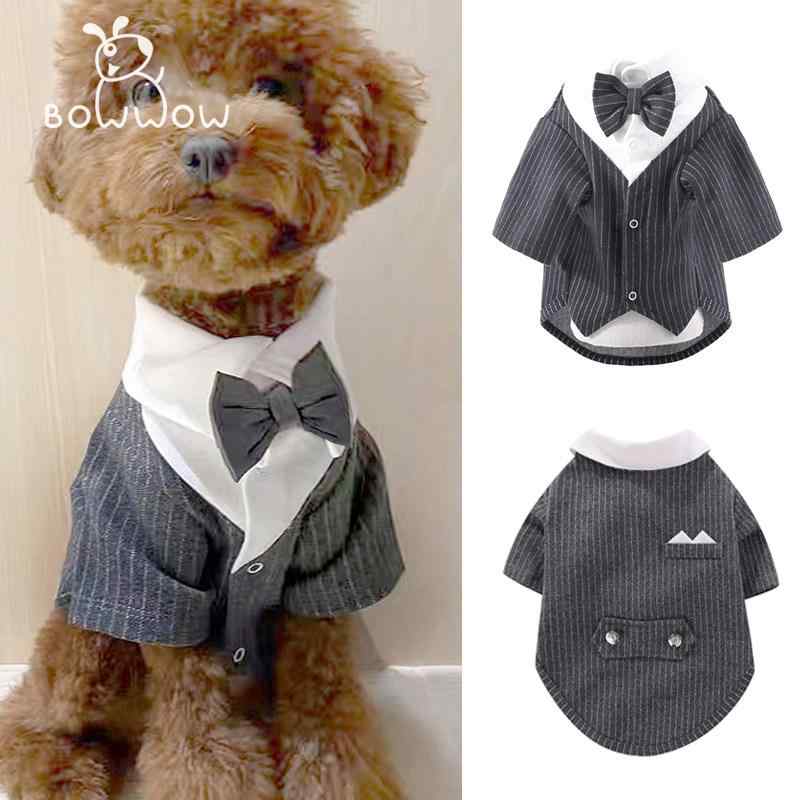 犬服 小型犬用 紳士風 スーツ 二本脚服 スタンドカラー フォーマルウェア 快適素材 伸縮性 普段使い お出かけ対応 中型犬対応