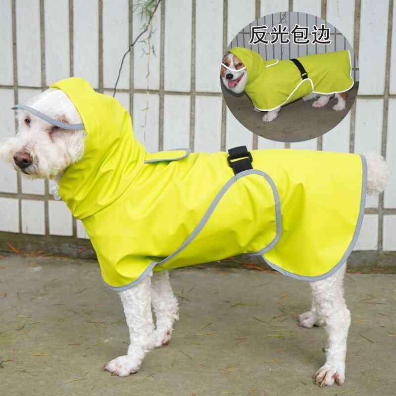 犬用 レインコート 中型犬 大型犬用 防水 全覆い 反射素材 お腹保護 ケープ型 雨具 ペット服 散歩用 耐水性 軽量 機能性 耐久 保護カバー