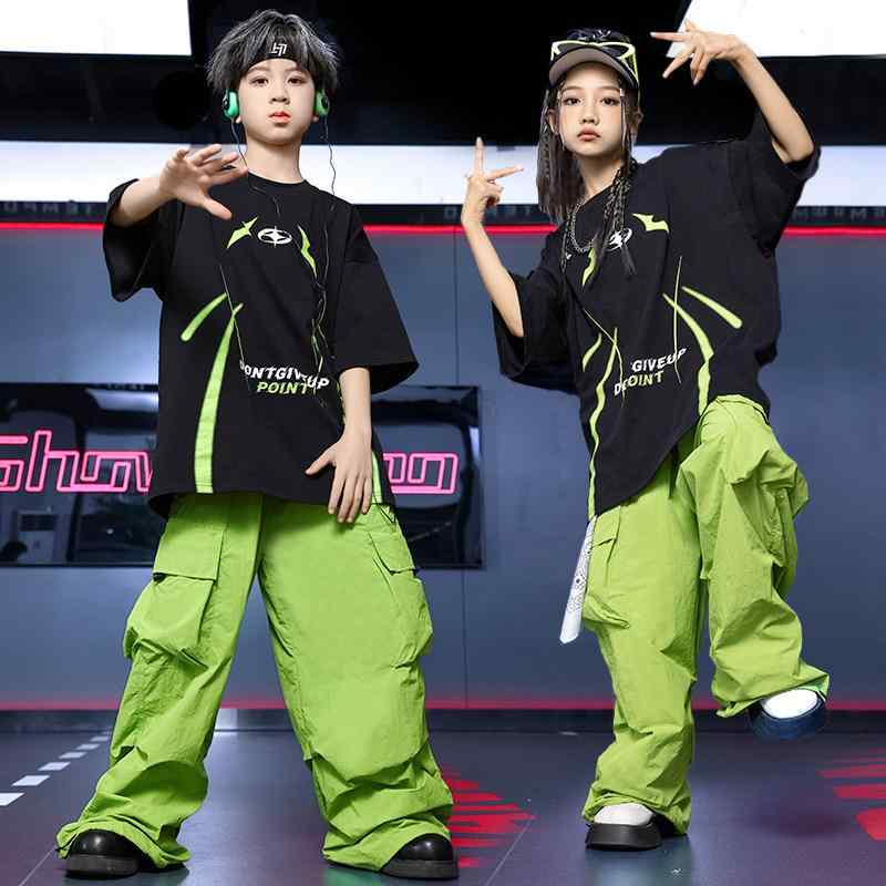 パフォーマンス衣装 キッズ 男の子 ヒップホップ ストリートダンス セット ドラム 演出 カジュアル スタイル ダンスウェア ステージ ファッション