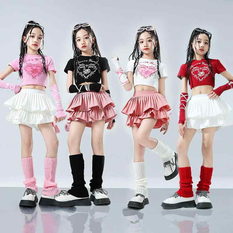 女の子 子供用 ダンス衣装 ジャズダンス ストリートダンス ヒップホップ チアリーディング パフォーマンス服 スタイル 伸縮性 軽量 かわいい ・スタイル: 学院風・適用ダンス: ジャズダンス・対象性別: 女・対象年齢: 4歳～13歳・参考身長: 110cm.120cm.130cm.140cm.150cm.160cm.170cm.180cm・カラー展開: ピンク.ブラック.ホワイト.グリーン.イエロー.レッド