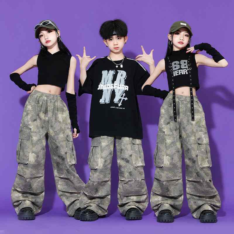 子供 ダンス衣装 夏 男の子 ゆったり ヒップホップ ジャズダンス ステージ 女の子 へそ出し ストリート..
