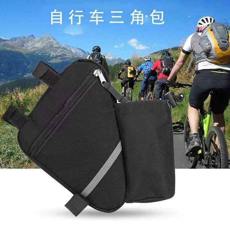 自転車バッグ 三角フレームバッグ 山地車ライディング用 ツール収納ポーチ ロードバイクアクセサリー ハンドルバー取り付け サイクリングギア 軽量多機能 アウトドア装備