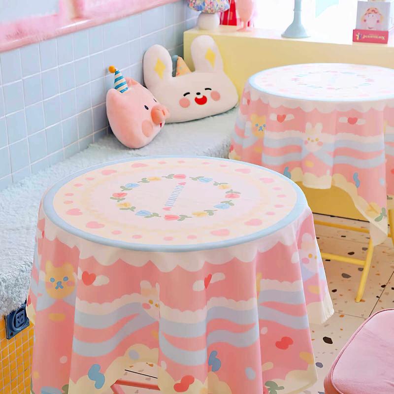 テーブルマット かわいい 卡通 小清新 ダイニングカバー 茶几クロス 学生部屋用 デスクカバー 少女心 デザイン 日常使い 爽やか スタイル