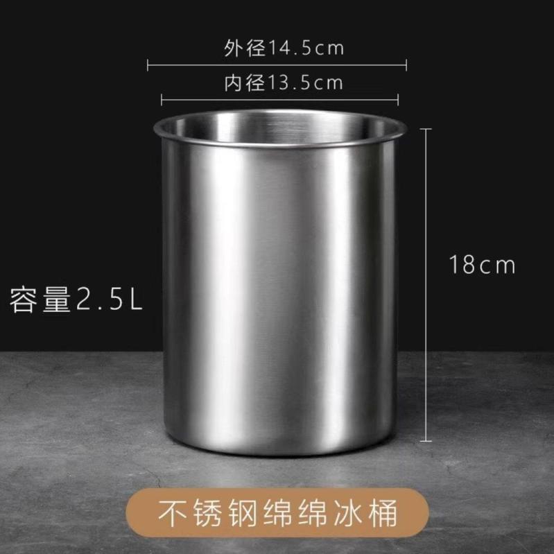 Metallic - ステンレス調味料容器 氷入れ 冷飲桶 かき氷小桶 耐久性 錆びにくい キッチン用 コンパクト 実用的