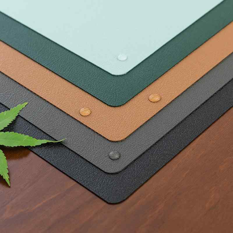 Table Runners - テーブルマット 革製 防水 防油 防熱 拭き取り簡単 家用 ダイニング用 サイドテーブル用 北欧 シンプル 色 耐久性 滑り止め加工