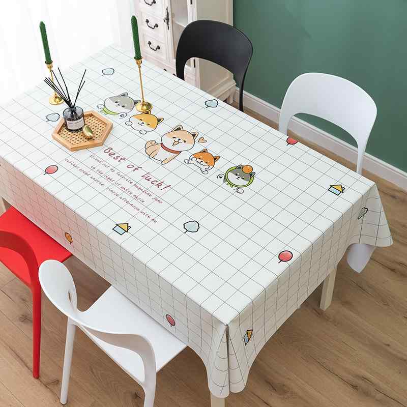 Table Runners - テーブルクロス PVC素材 防水 防油 耐熱 拭き取り簡単 長方形 家庭用 ダイニング用 茶几用 北欧 高級感 モダン シンプル ビニールカバー 食卓マット リビングテーブル用