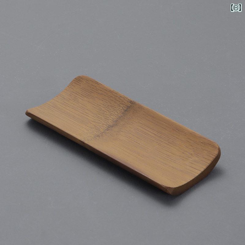 竹製 長方形 トレイ 湿巾 ホルダー タオル 置き 家用 茶道 セット レストラン ホテ...