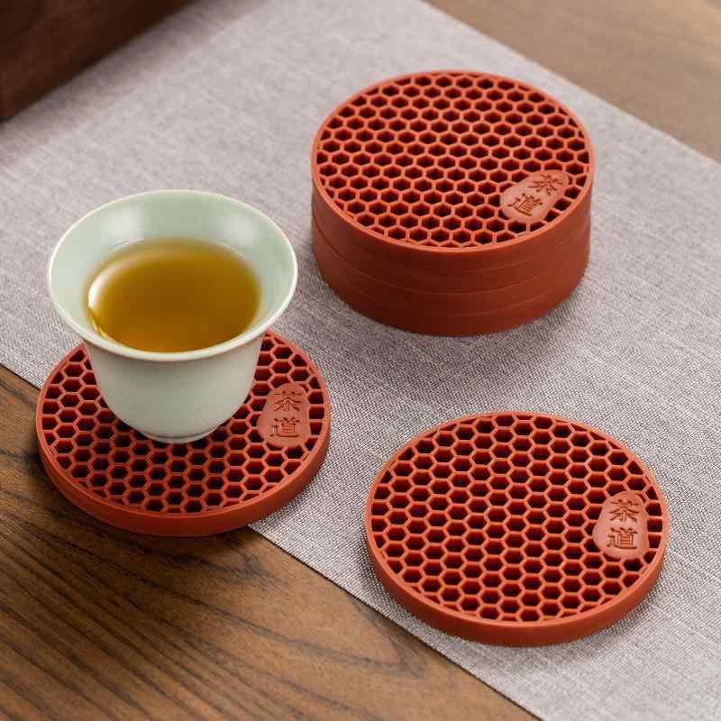 茶杯マット シリコン製 厚手 耐熱 防燙 耐高温 コースター ポット受け 茶道アクセサリー 功夫茶具 ティーセット 補修パッド 熱伝導防止 滑り止め 食器置き 卓上保護 日常使い キッチン雑貨