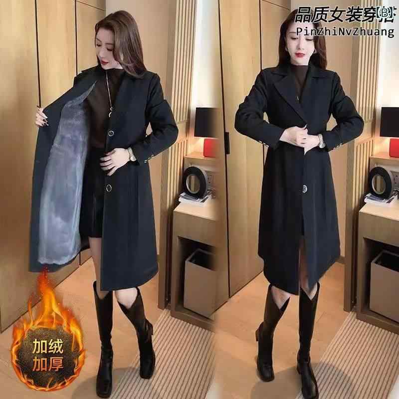 コート レディース ミドルロング丈 ウエストシェイプ 厚手フランネル 冬用 保温 高級感 スタイリッシュ テーラードカラー 暖かアウター ファッションアイテム