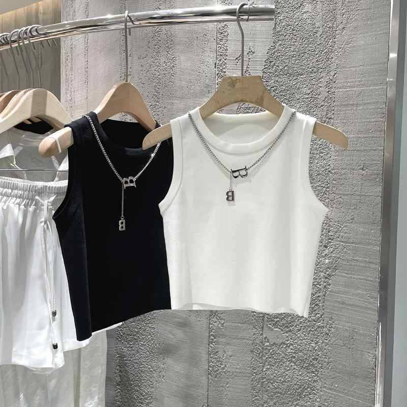 ノースリーブトップス レディース 綿 ストラップ スポーツ インナー 夏用 スリムフィット ショート丈 修身 軽量 吸湿速乾 通勤 普段使い