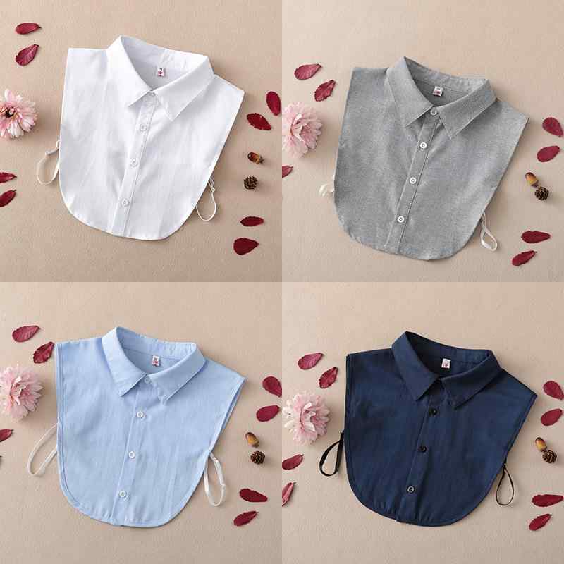 付け襟 男女用 綿 オックスフォード生地 スクエアネック フォーマルシャツ 職業装 ビジネス 通勤用 ス..