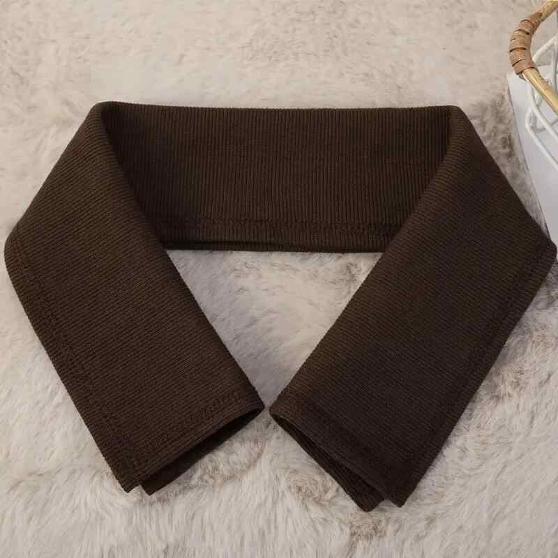 ニット フェイクカラー ユニセックス 毛糸 襟 保温 首元カバー 装飾 スカーフ風 プルオーバー 秋冬 コーディネート自在 軽量 伸縮性