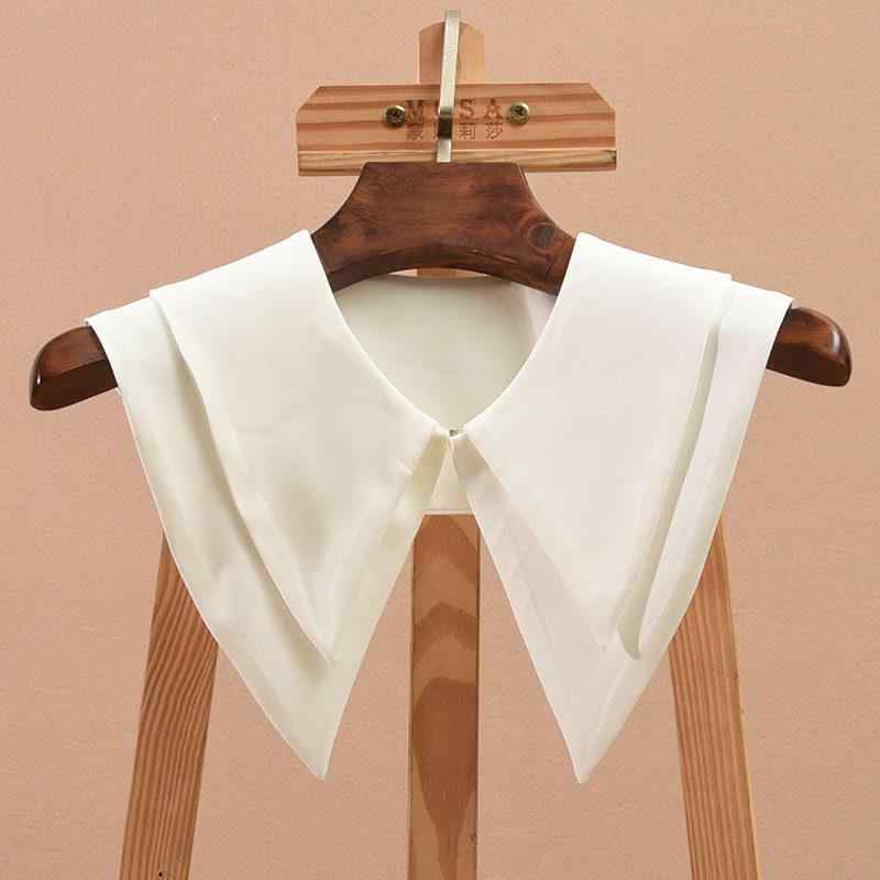 フェイクカラー ショール 二重層 ネイビー 大型ドール領 大型 スカート 装飾用 取り外し可能 軽量 ポリエステル ブラック ベージュ 秋冬