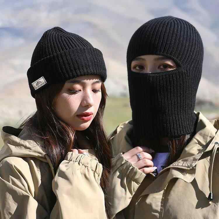 冬用帽子 男女兼用 バラクラバ帽 ニット帽 毛糸帽 防風防寒 ヘッドカバー フェイスマスク 保暖 暖か アウトドア