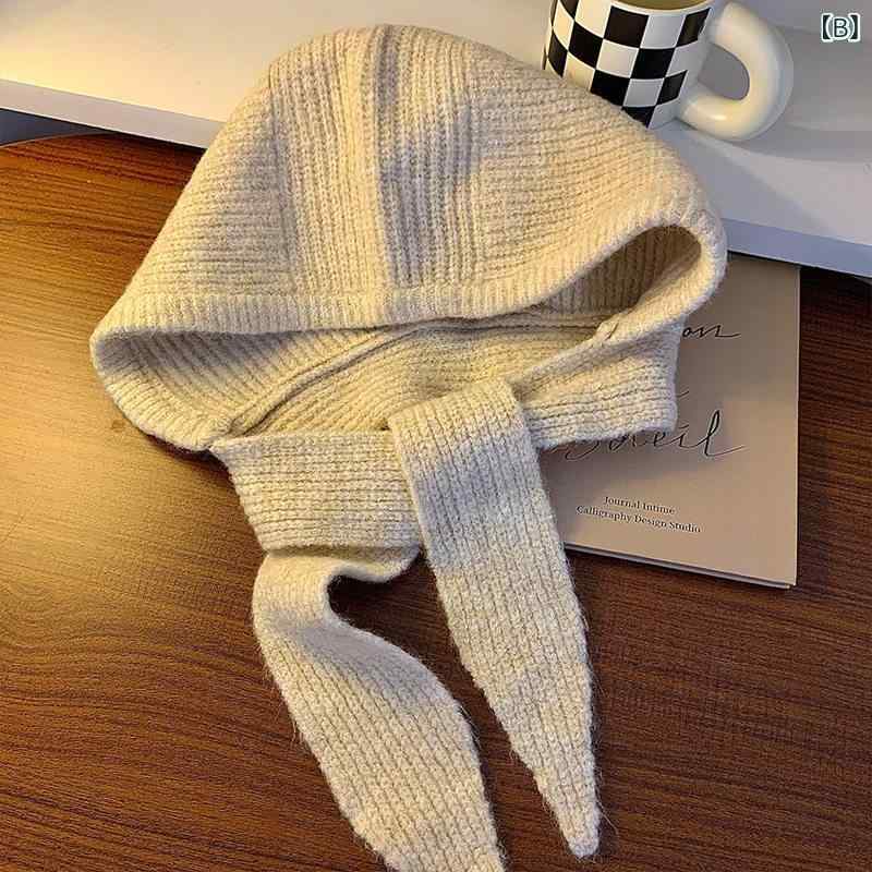 ニット帽 レディース 秋冬 バラクラバ フード...の紹介画像3