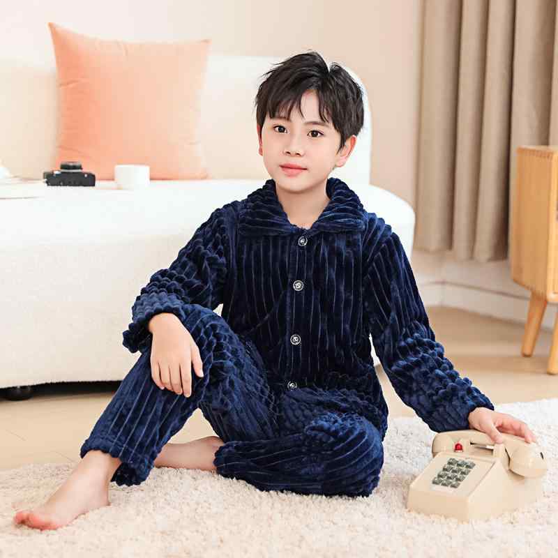 秋冬 キッズ パジャマ フランネル 珊瑚ベルベット 暖か 柔らかい 部屋着 セット 男の子 女の子 ベビー ..