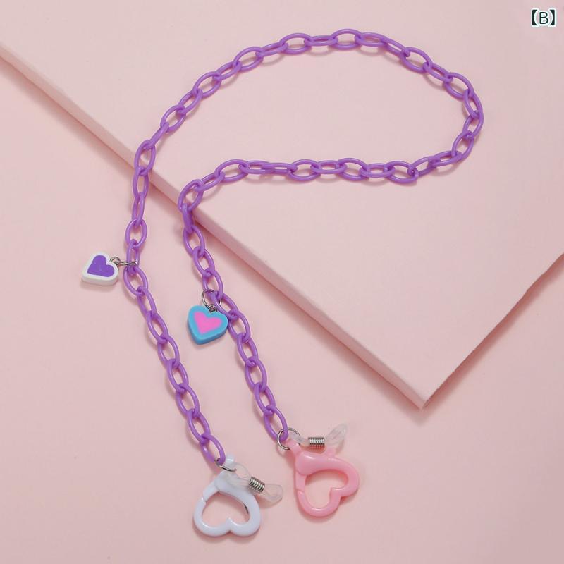 眼鏡チェーン レトロ アクリル レジン ストラップ マスクチェーン ネックチェーン ...