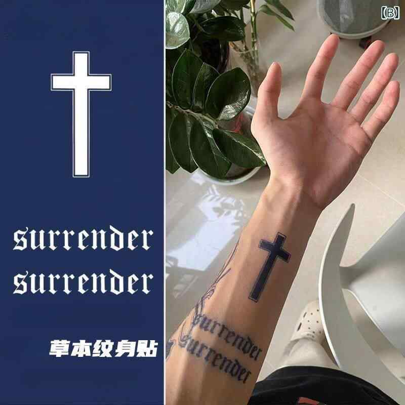 リバーパディのタトゥーステッカー 男女用 腕用 切り替え 花柄 植物モチーフ 半腕 果汁柄 剥がせる 防水 ファッション アクセサリー 仮タトゥー シール ステッカー デコレーション パーティー 普段使い カジュアル｜アングル3