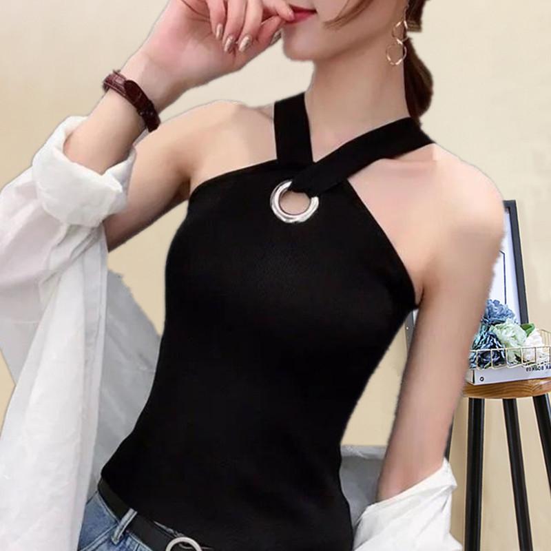 レディース ビッグサイズ ニット キャミソール 伸縮性 スリムフィット インナー ハングネック オフショルダー セクシー トップス ぽっちゃり対応 美背 ゆったり着用 軽量素材 部屋着 普段使い