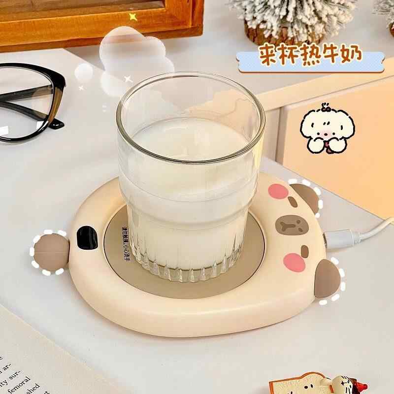 加熱底座 保温カップ スマート恒温 自動三段階調整 オフィスデスク 牛乳温め器 コンパクト 便利グッズ 家庭用 電子制御 安全設計 熱飲対応