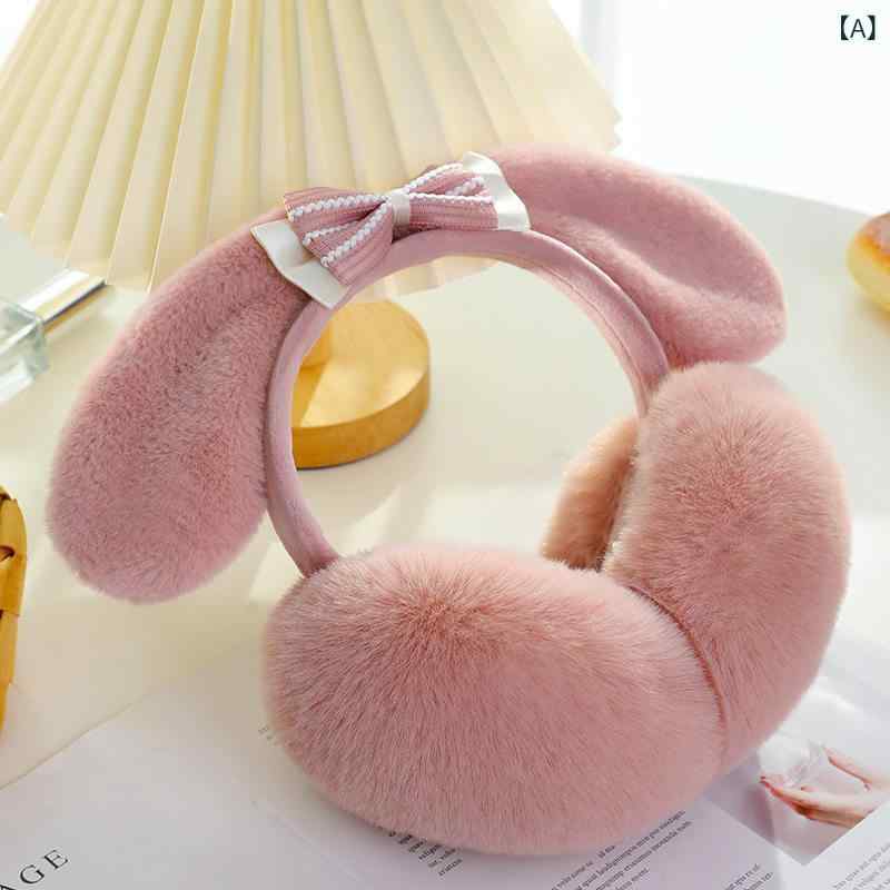 リバーパディのイヤーマフ 冬用 レディース かわいい 毛绒素材 保暖 折りたたみ式 防寒 柔らか 耳カバー 日常使い 暖か｜アングル2