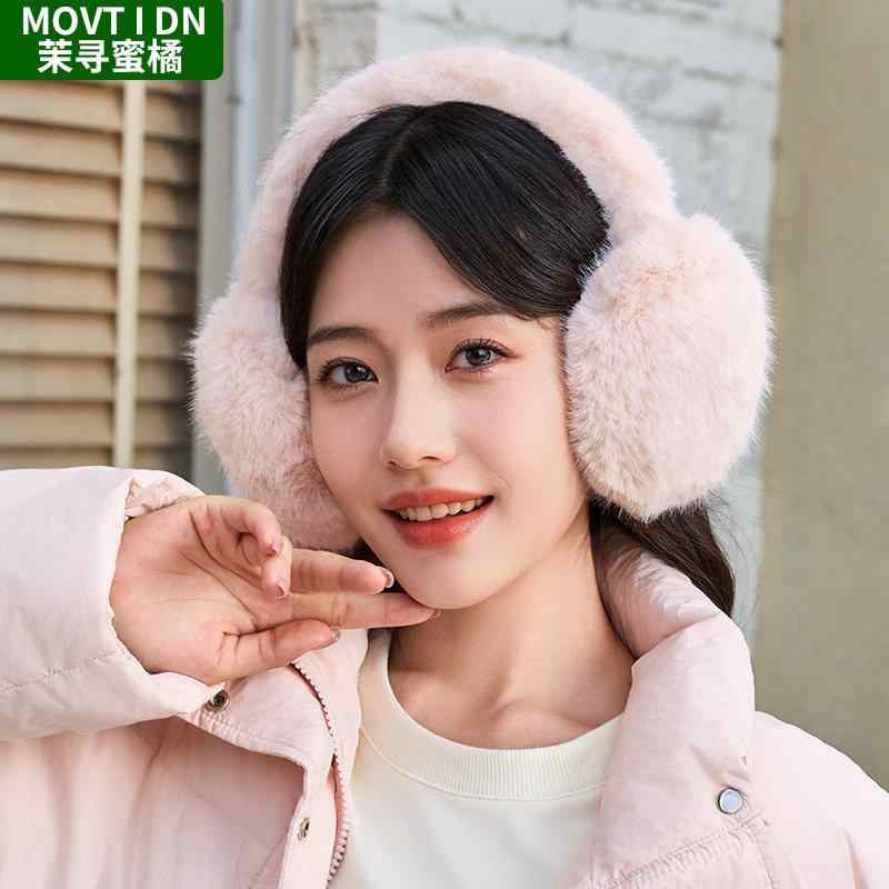 イヤーマフ レディース 冬用 ファッション 保暖 オレンジ ベルベット素材 折りたたみ 防寒 耳カバー 柔らかい 暖か 軽量 ポータブル 日常使い