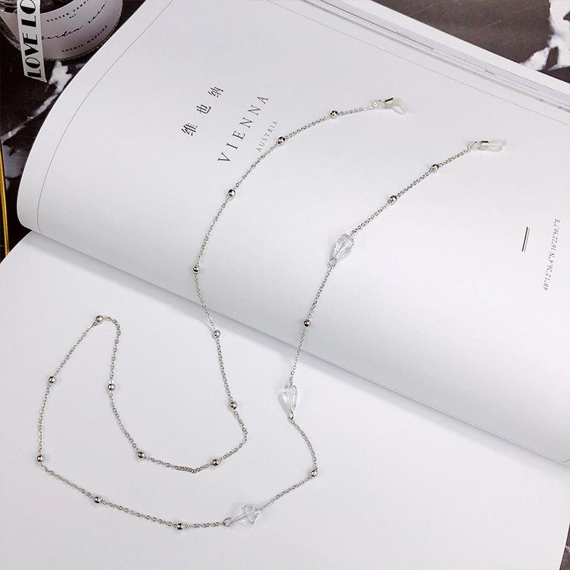 Chains - レディース レトロ ロリータ パール メガネチェーン ネック掛け ファッション アクセサリー パール チェーン 装飾 女性用 ヴィンテージ スタイル 日常使い 軽量