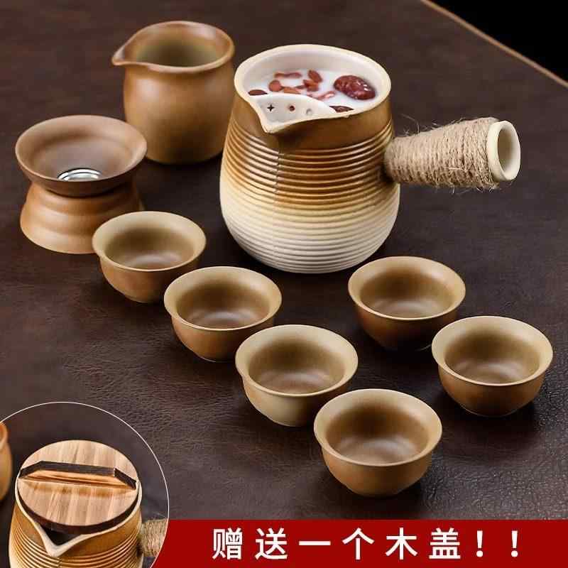 Earthen Pots - 陶器 囲炉裏風 煮茶壺 家庭用 室内用 ミルクティー ポット 茶器具 土陶製 耐久性 伝統工芸 日常使い