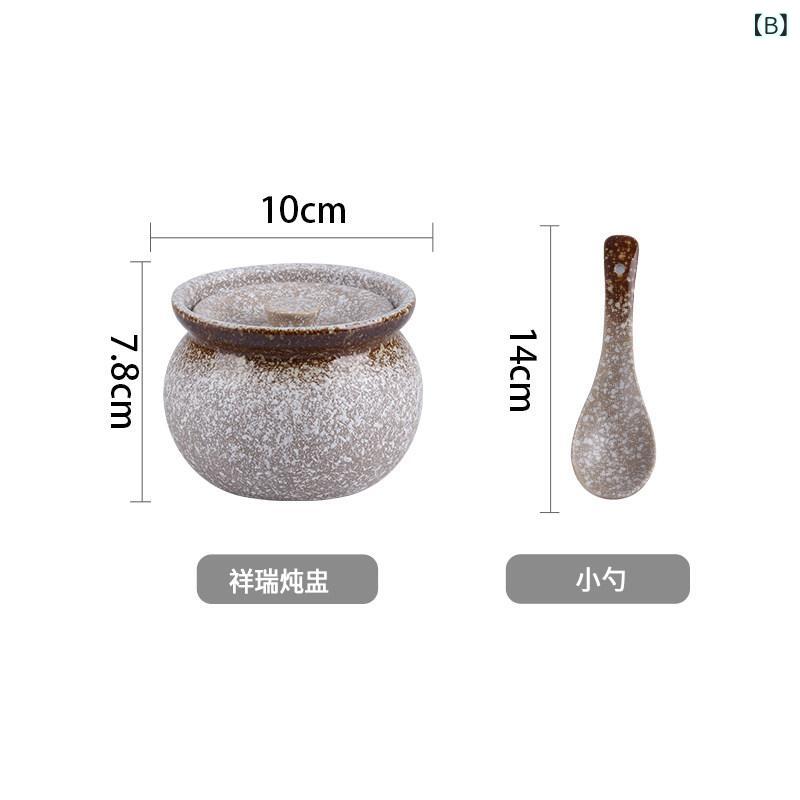 炊き込み壺 陶器製 蓋付き 小型 家庭用 レストラン用 湯煎対応 燕の巣 デザート 日式蒸し卵 瓦鍋 煨湯 耐熱 保温性 食器 キッチン用品 料理器具