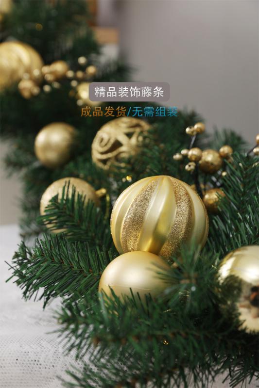 クリスマス 装飾 蔓 セット LED ライト 高級感 店舗用 ショーウィンドウ 階段 手すり ディスプレイ 冬 ..