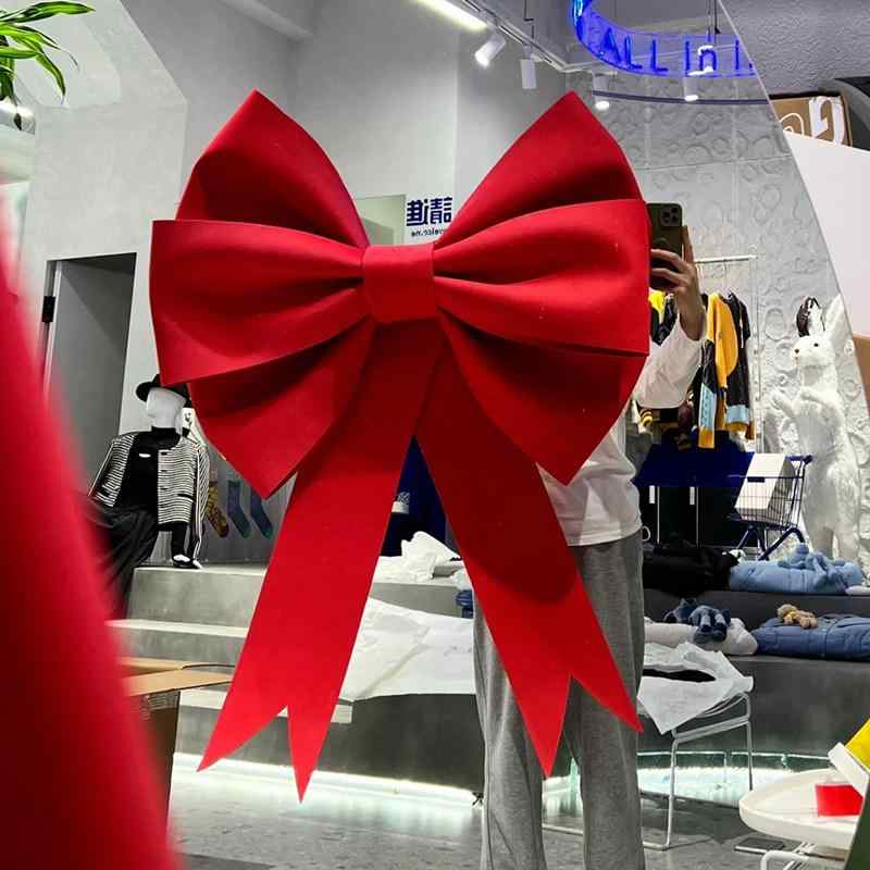 クリスマス飾り 蝶結び リボン DIY キット 包装 ツリー 店舗 ディスプレイ 道具 冬 季節 かわいい