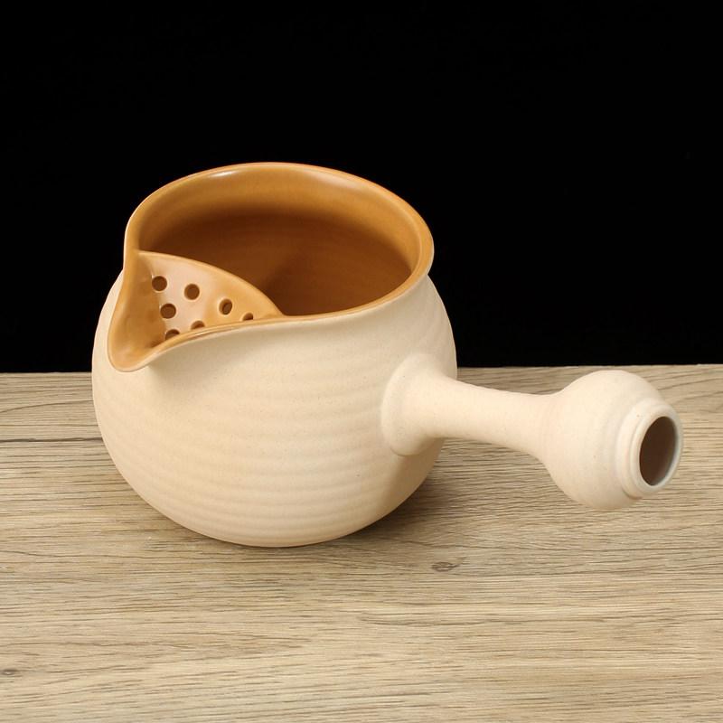 陶器 煮茶壺 耐熱 大容量 白泥 ソーダ釉 囲炉裏用 養生茶 ミルクティー セラミックポット 陶磁器 伝統工芸 日常使い 健康茶 陶器製 焼き物