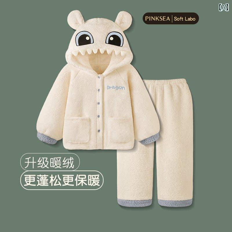 ルームウェア カップル 秋冬 厚手 コーラルフランネル セット かわいい 暖か 柔らかい ホームウェア ゆったり 女性用 男性用