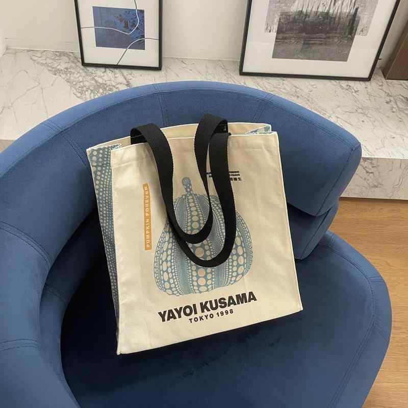 レディース キャンバス トートバッグ アートプリント ショルダー 手提げ 通勤用 ラップトップ対応 学生 授業用 バックパック エコ素材 軽量 日常使い