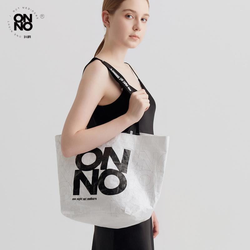 Tote Bag Type - エコバッグ ショッピングバッグ 編み 肩紐付き 手提げ 大容量 厚手 引っ越し用 荷物袋 環境保護 日常使い ファッションスタイル 軽量 耐久性
