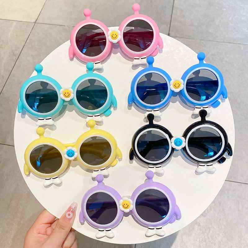 Sunglasses - 子供用 サングラス キッズ UVカットメガネ 男女兼用 カートゥーン柄 眼保護 紫外線対策 日よけ 夏用 アウトドア 軽量フレーム かわいい 遊び着こなし