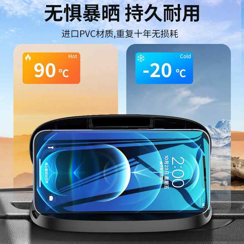 車載 スマホホルダー ダッシュボード用 耐高温 防曬 車内設置 スマートフォン スタンド ドライブ アクセサリー 固定具 耐熱素材