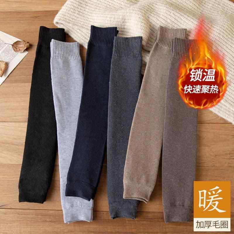 レディース 膝上ソックス 秋冬 暖か 厚手 毛縁 ハイソックス 防寒 保暖 保温 女性用 ロングストッキン..