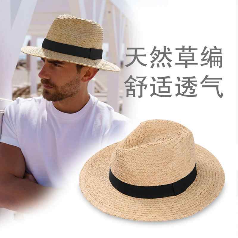 麦わら帽子 メンズ 夏用 カジュアル 草編み パナマハット 礼帽 遮陽 日焼け防止 軽量 通気性 大きめサイズ 素材 アウトドア レジャー ビーチ フェス 旅行 休日 コーディネート スタイリッシュ クラシック ビッグシルエット・カテゴリ: ジャズ帽・スタイル: カジュアル・帽頂スタイル: 円錐形・適用シーン: 外出・帽檐スタイル: つば広・主な素材: 草編み・つば形: 巻き縁・対象: 男女共通・サイズ展開: M（56-58cm）.L（59-61cm）.XL（62-64cm）・カラー展開: 草本色（皮带飾り）.浅棕色（皮带飾り）.クラシックブラックシルバーグレー飾り帯.草本色（グレー飾り帯）.草本色（ブラックバンドブラックエッジ）.草本色（皮ロープ飾り）.ブラックグレーカモフラージュ混編.草本色（無飾り）.草本色（コントラストエッジ）.ブラックシルバーグレー飾り帯.草本色（10cm超大つば）.草本色（フラワーエッジブルーバンド）.草本色（ホロウブラック織帯）.草本色（キャメル皮带）.キャメルフラワー飾り