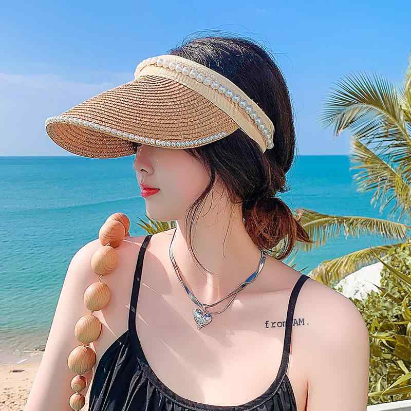 麦わら帽子 レディース 夏用 ラフィア素材 軽量 ワイドブリム UVカット 防晒 通気性 ビーチハット オープントップ ヘアバンド・主な素材: 草編・サイズ展開: 均一・対象: 女性.少年.若者・カラー展開: カーキ.白.ピンク.黒.米色.コーヒー・適用シーン: ビーチ・帽頂スタイル: 空頂・帽檐スタイル: 広い檐