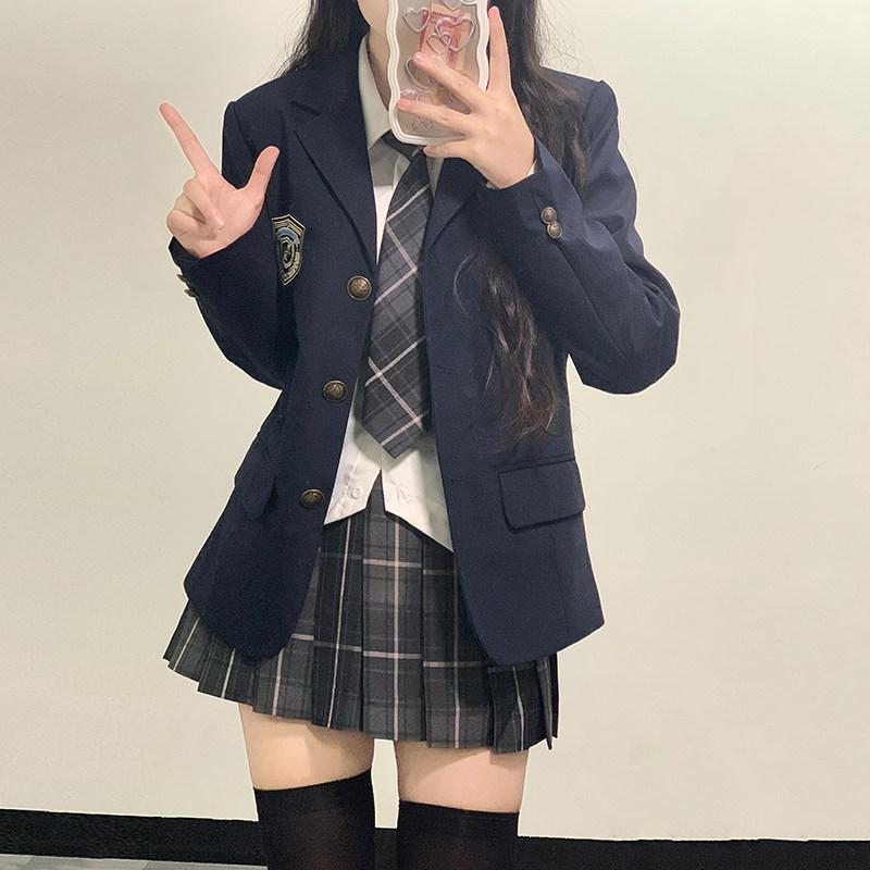 レディース JK制服セット スカート ジャケット 秋冬 学院風 キャンパススタイル 西服 3点セット コーディネート 女子高生風 学校用 日常使い・主な素材: ポリエステル71-80%・サイズ展開: XS.S.M.L.XL.XXL.3XL.4XL.5XL・カラー展開: スモークグレー.クラムカラー.ブラック.グレー.キャメル・柄: チェック・袖丈: 長袖.短袖・対象年齢: 18-25歳