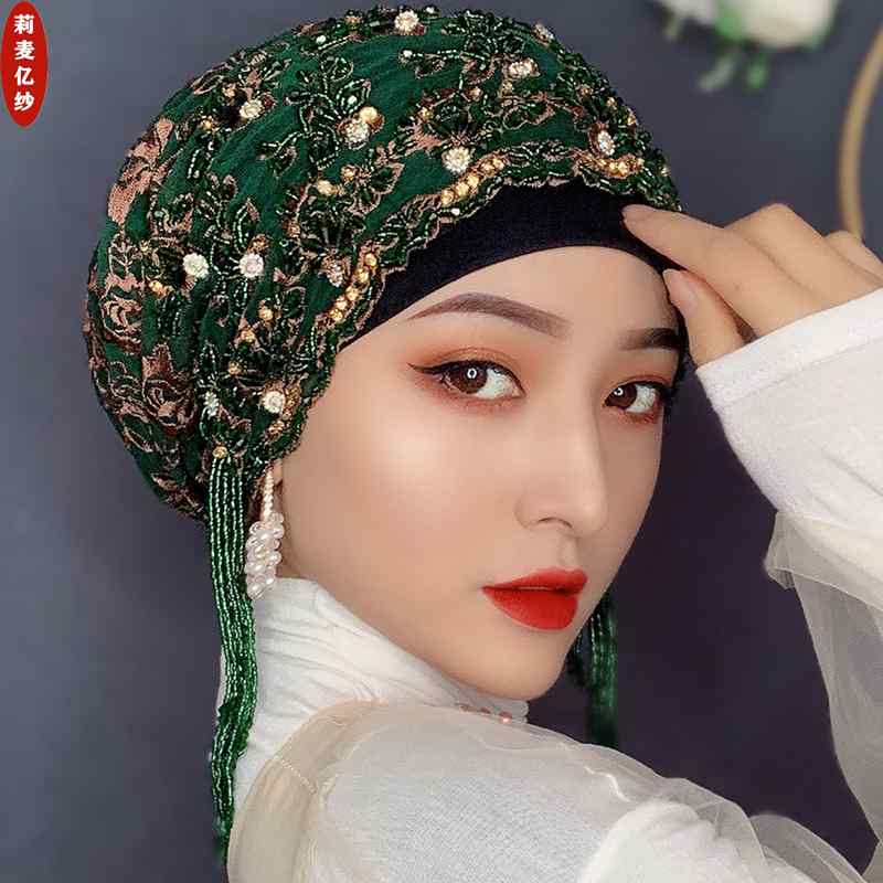 レディース 真絹 頭巾 帽子 タッセル ファッション スカーフ 髪隠し 包頭 ヘッドカバー 素材 軽量 快適 日常使い スタイル