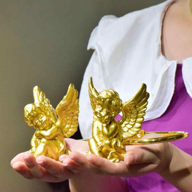 カーテンフック 金色 レトロ 小天使 翼 壁掛け 穴あけ不要 フレンチスタイル 高級感 壁飾り 寝室 インテリア 装飾品 ゴールド モチーフ ディスプレイ 飾り付け