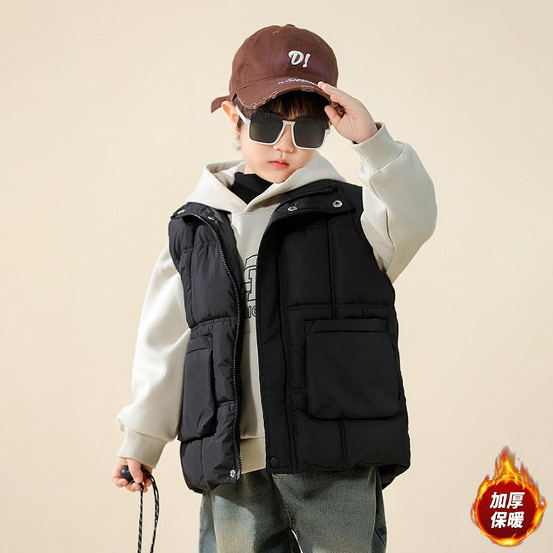 Other - キッズ 男の子 冬用 厚手 ダウン 綿 ベスト 防寒 暖か 軽量 おしゃれ 普段使い