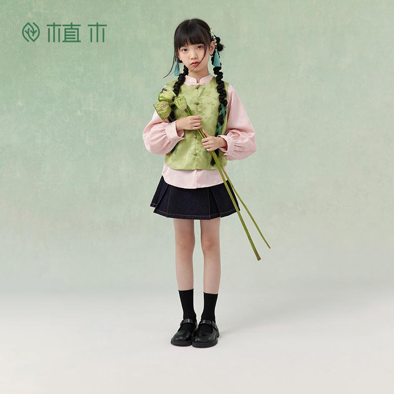 キッズ 女の子用 秋冬 中華風 盤扣 ベスト 暖か 子供服 アウター 切り替え コットン 混 素材 通学 普段使い・主な素材: ポリエステル96.5%.ポリウレタン弾性繊維3.5%・厚み: 普通・前開き: シングルボタン・柄: 植物花柄・対象性別: 女性・サイズ展開: 110.120.130.140.150.160.170・カラー展開: 松竹緑