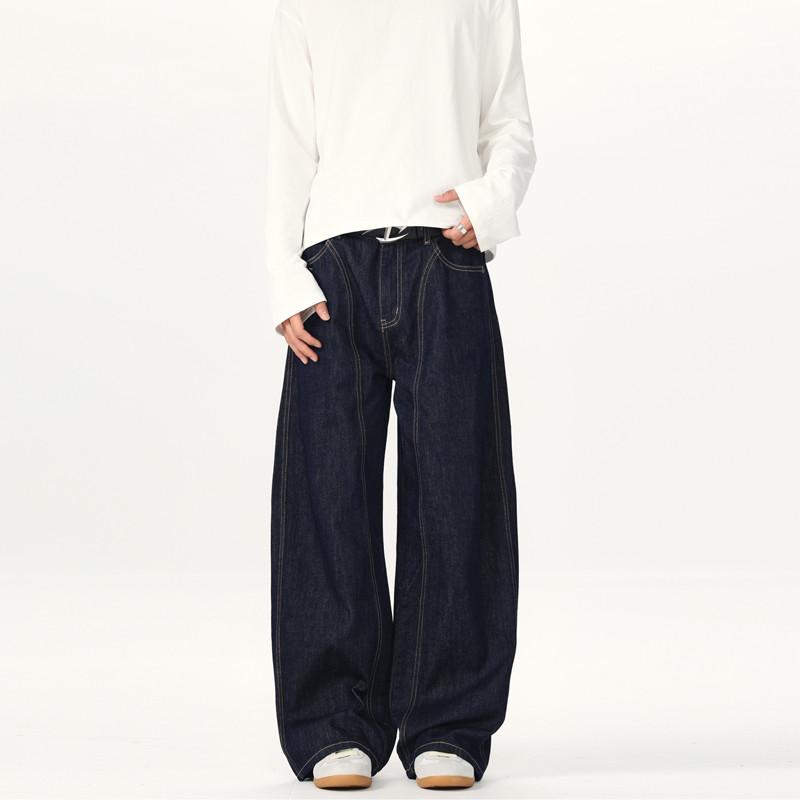 メンズ ワイドレッグ デニム パンツ レトロ ビンテージ スタイル カジュアル ストリート ファッション ゆったり フィット デニム 素材 クール ユニセックス カップル コーディネート 普段使い
